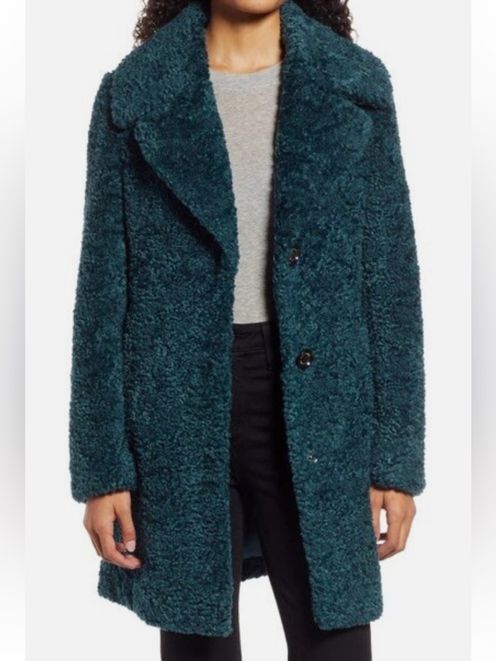 Sam Edelman Sea Green Sherpa Teddy Coat - Women's Faux Shearling Jacket